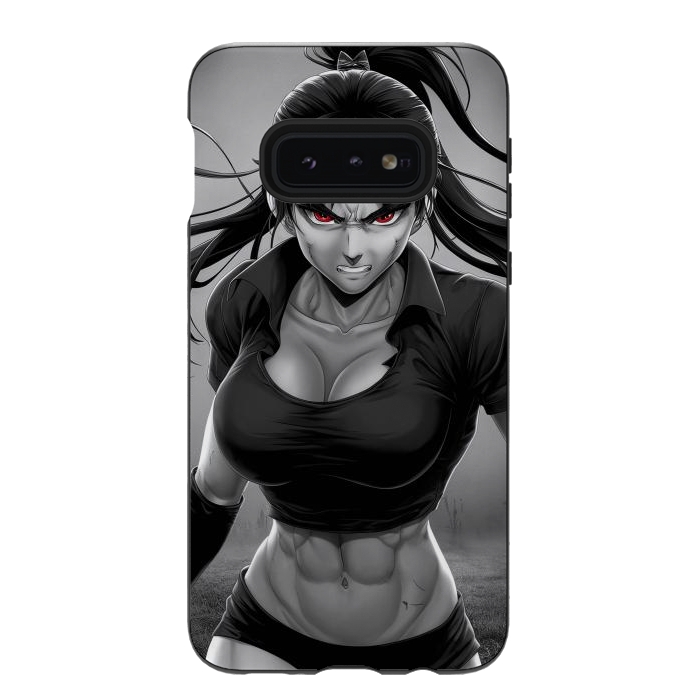 Galaxy S10e StrongFit Angry Girl Anime by JohnnyVillas