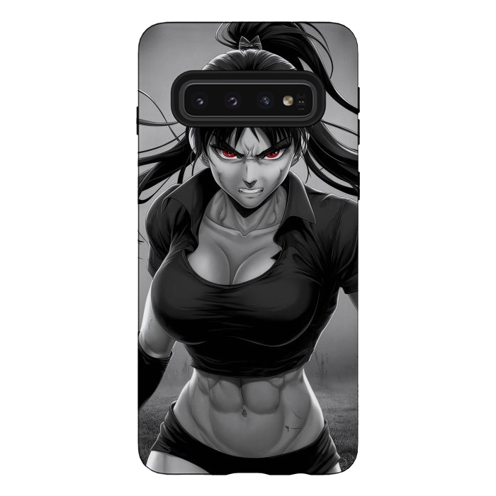 Galaxy S10 StrongFit Angry Girl Anime by JohnnyVillas