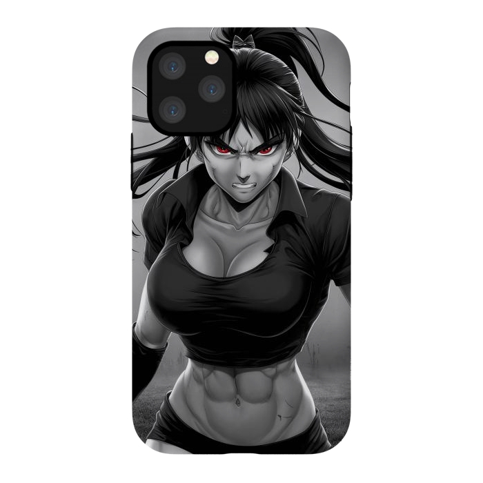 iPhone 11 Pro StrongFit Angry Girl Anime by JohnnyVillas