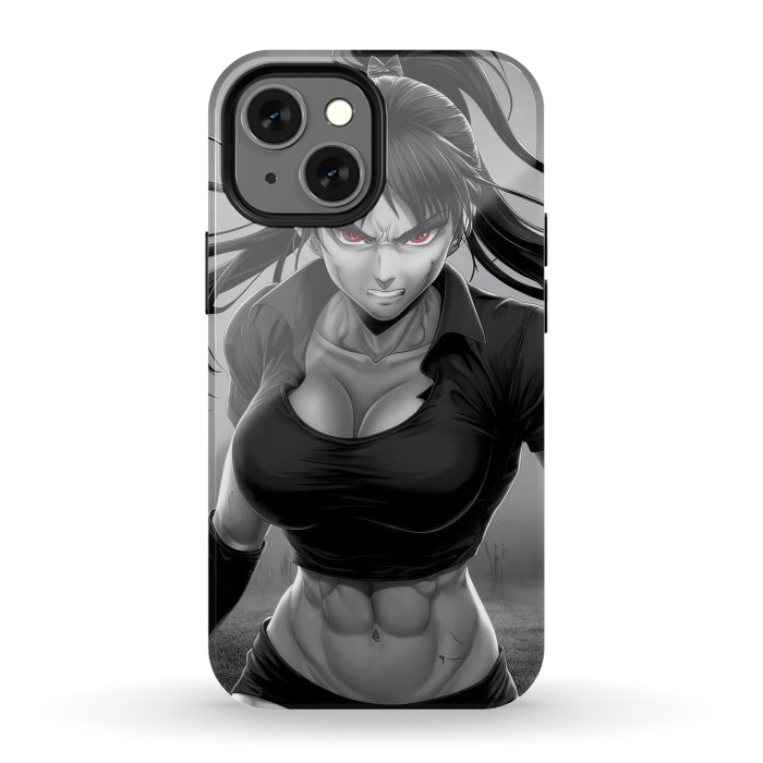 iPhone 12 mini StrongFit Angry Girl Anime by JohnnyVillas