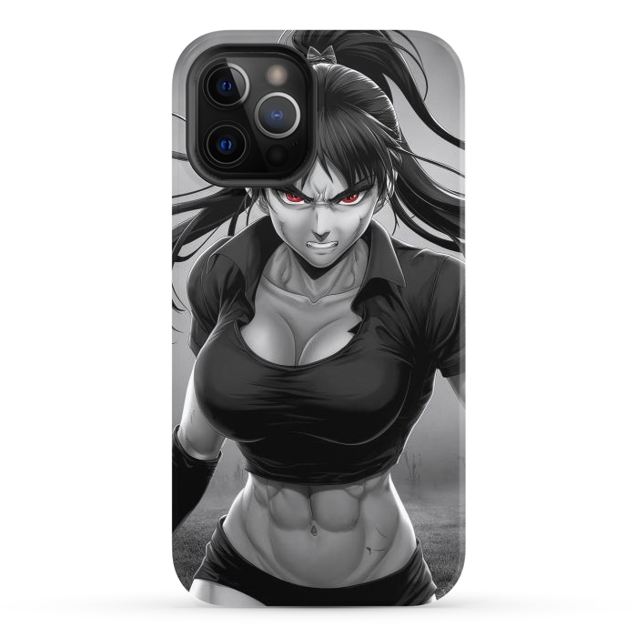 iPhone 12 Pro StrongFit Angry Girl Anime by JohnnyVillas