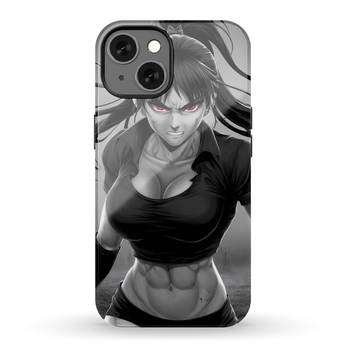 iPhone 13 StrongFit Angry Girl Anime by JohnnyVillas