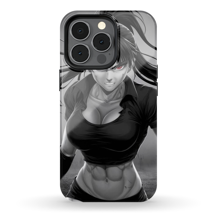 iPhone 13 pro StrongFit Angry Girl Anime by JohnnyVillas