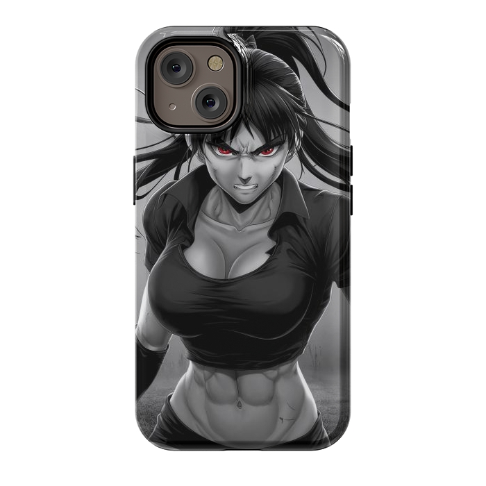 iPhone 14 StrongFit Angry Girl Anime by JohnnyVillas