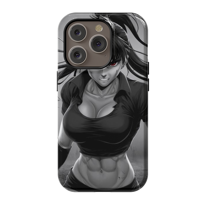 iPhone 14 Pro StrongFit Angry Girl Anime by JohnnyVillas