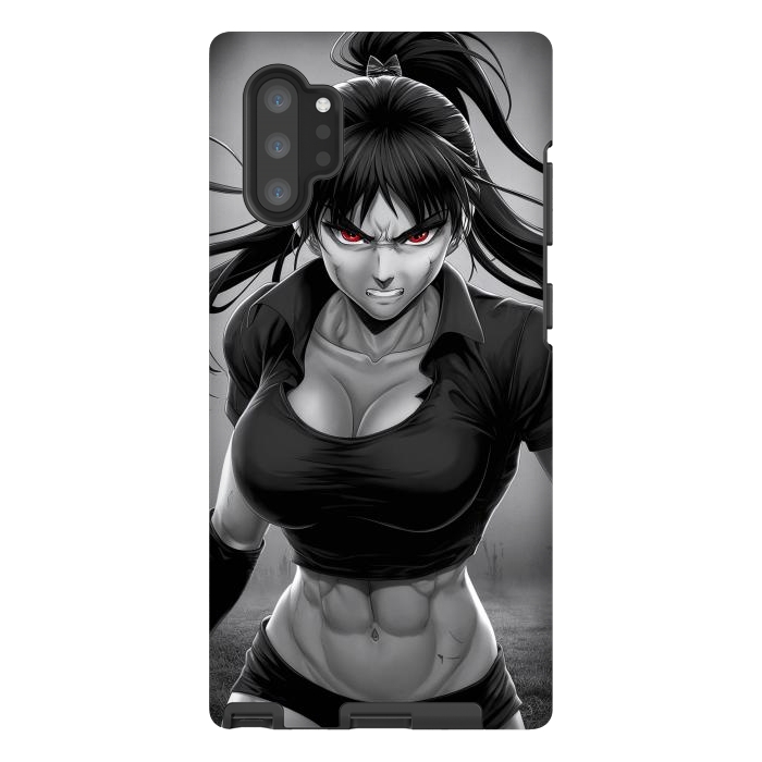 Galaxy Note 10 plus StrongFit Angry Girl Anime by JohnnyVillas