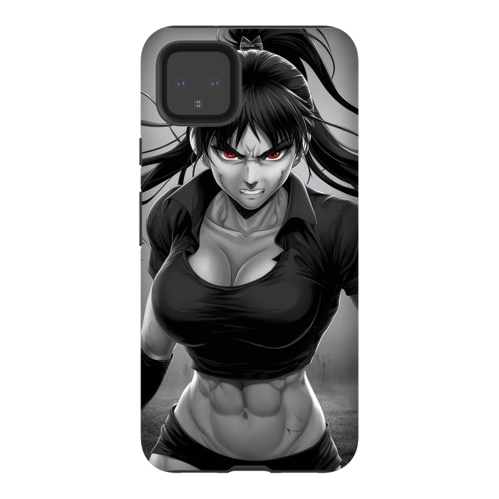 Pixel 4XL StrongFit Angry Girl Anime by JohnnyVillas