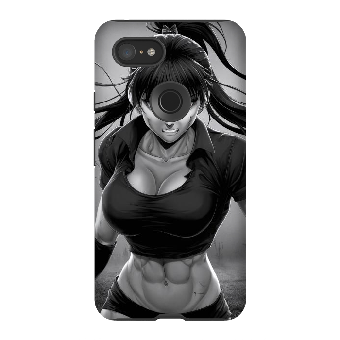 Pixel 3XL StrongFit Angry Girl Anime by JohnnyVillas