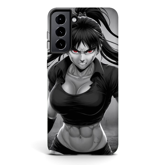 Galaxy S21 StrongFit Angry Girl Anime by JohnnyVillas