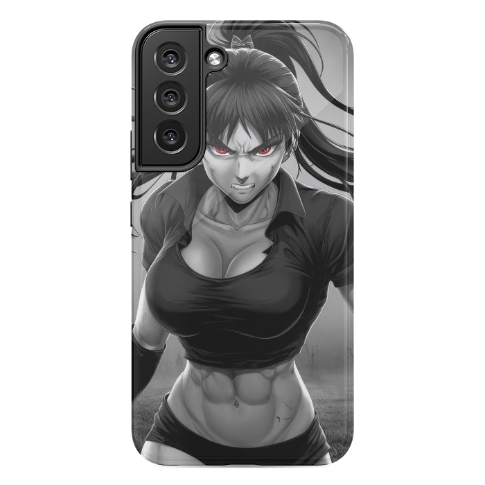 Galaxy S22 plus StrongFit Angry Girl Anime by JohnnyVillas