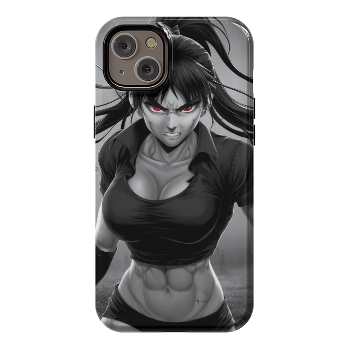 iPhone 14 Plus StrongFit Angry Girl Anime by JohnnyVillas