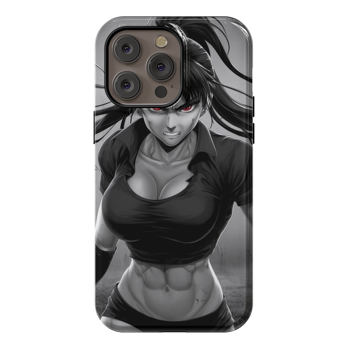 iPhone 14 Pro max StrongFit Angry Girl Anime by JohnnyVillas