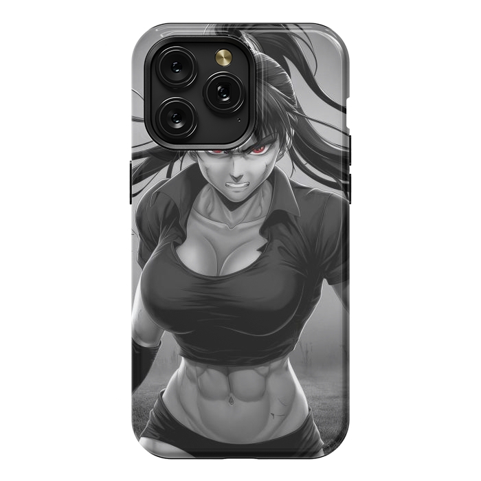 iPhone 15 Pro Max StrongFit Angry Girl Anime by JohnnyVillas