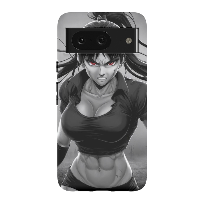 Pixel 8 StrongFit Angry Girl Anime by JohnnyVillas