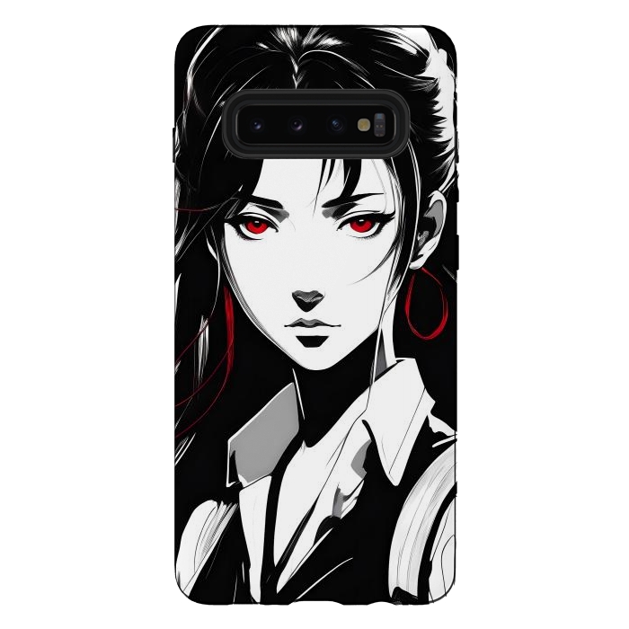 Galaxy S10 plus StrongFit Mystery Girl Anime  by JohnnyVillas