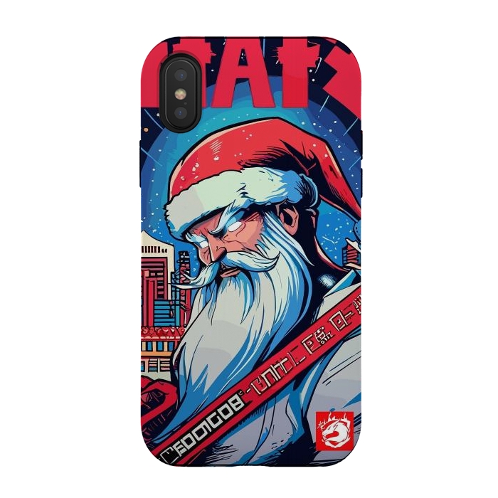 iPhone Xs / X StrongFit Modern Santa Claus by LM2Kone