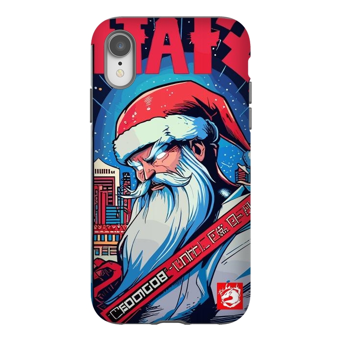 iPhone Xr StrongFit Modern Santa Claus by LM2Kone