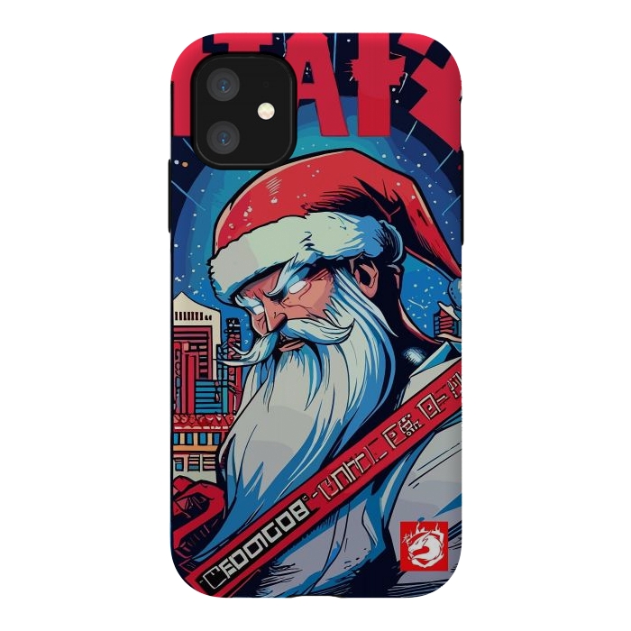 iPhone 11 StrongFit Modern Santa Claus by LM2Kone