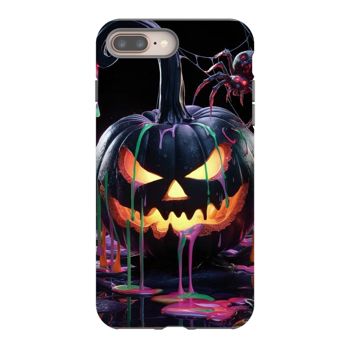 iPhone 7 plus StrongFit Halloween Black Pumpkin by JohnnyVillas