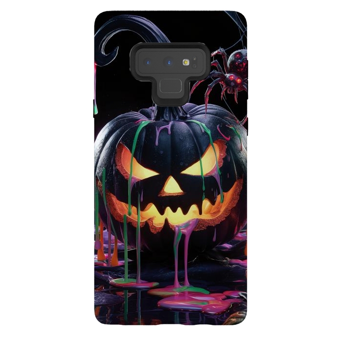 Galaxy Note 9 StrongFit Halloween Black Pumpkin by JohnnyVillas