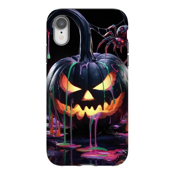 iPhone Xr StrongFit Halloween Black Pumpkin by JohnnyVillas