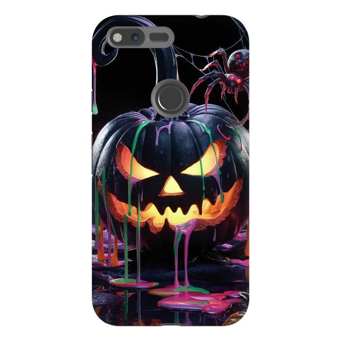 Pixel XL StrongFit Halloween Black Pumpkin by JohnnyVillas