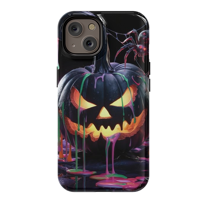 iPhone 14 StrongFit Halloween Black Pumpkin by JohnnyVillas