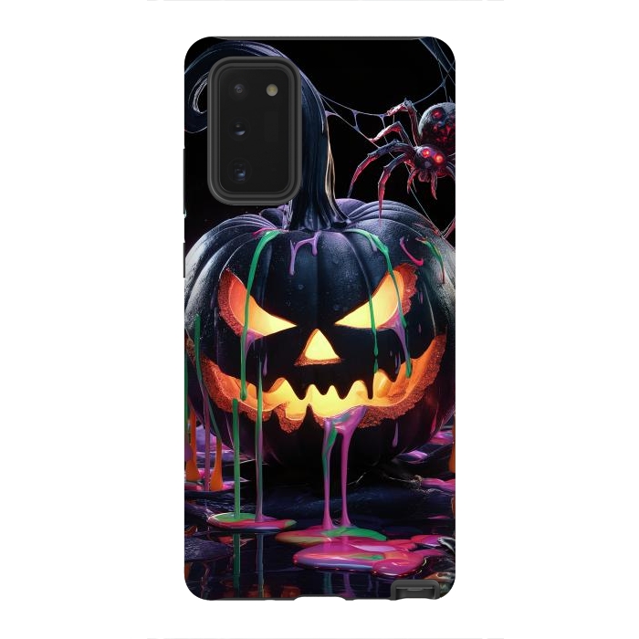 Galaxy Note 20 StrongFit Halloween Black Pumpkin by JohnnyVillas