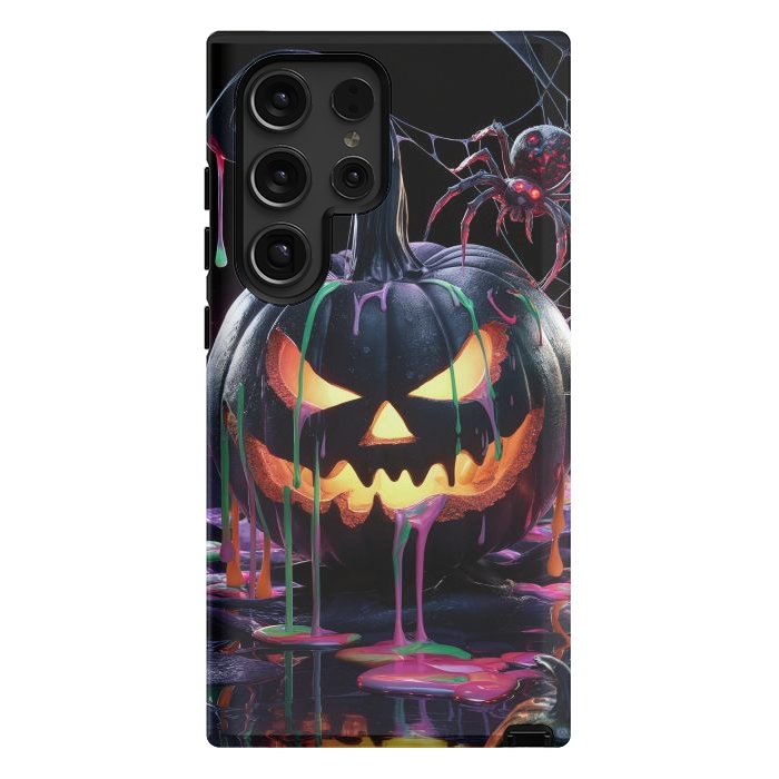 Galaxy S24 Ultra StrongFit Halloween Black Pumpkin by JohnnyVillas