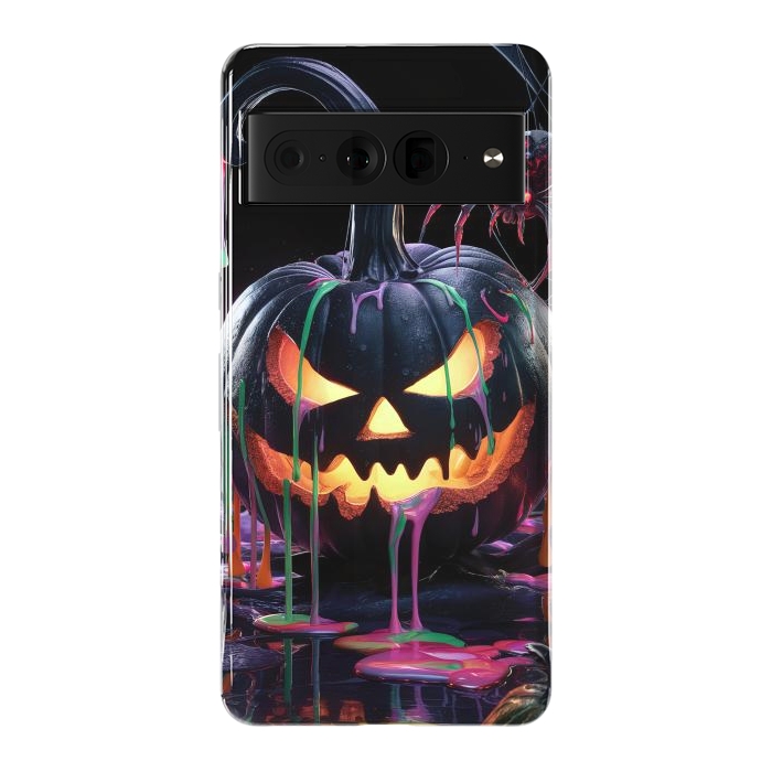 Pixel 7 Pro StrongFit Halloween Black Pumpkin by JohnnyVillas