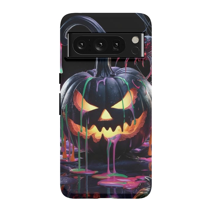 Pixel 8 Pro StrongFit Halloween Black Pumpkin by JohnnyVillas