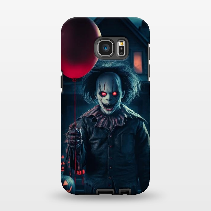 Galaxy S7 EDGE StrongFit Scary Halloween Cloun by JohnnyVillas