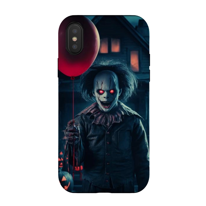 iPhone Xs / X StrongFit Scary Halloween Cloun by JohnnyVillas