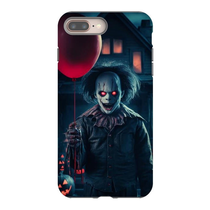 iPhone 8 plus StrongFit Scary Halloween Cloun by JohnnyVillas