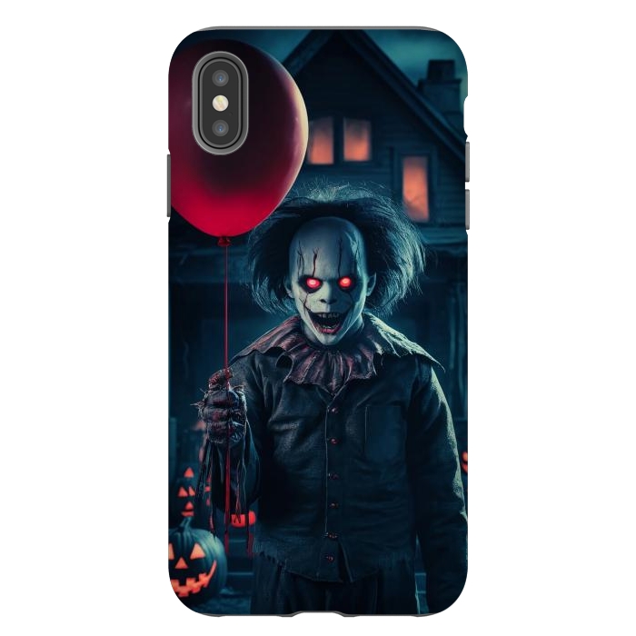 iPhone Xs Max StrongFit Scary Halloween Cloun by JohnnyVillas