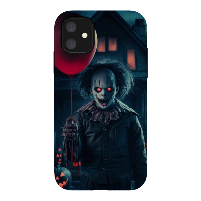 iPhone 11 StrongFit Scary Halloween Cloun by JohnnyVillas