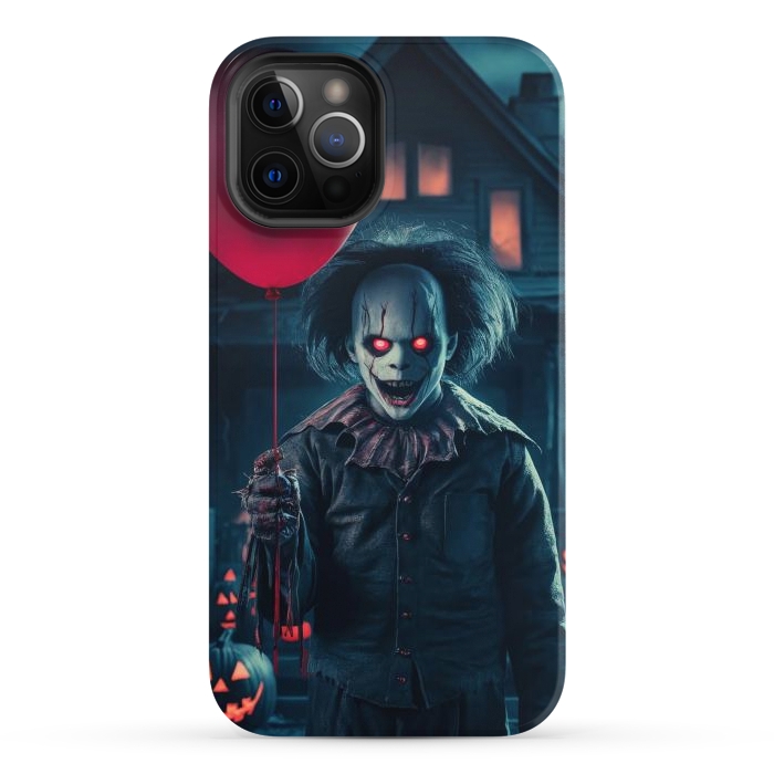 iPhone 12 Pro StrongFit Scary Halloween Cloun by JohnnyVillas