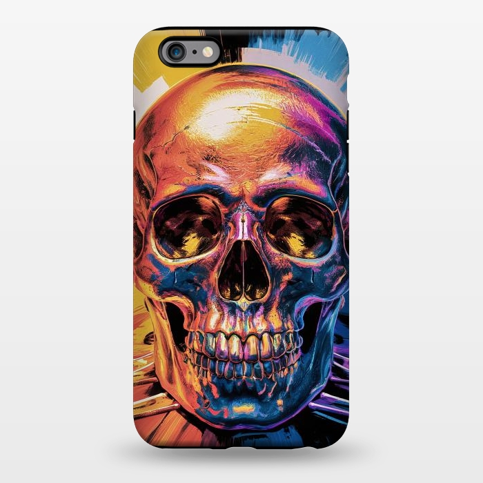 iPhone 6/6s plus StrongFit Metallic Skull Painting by JohnnyVillas