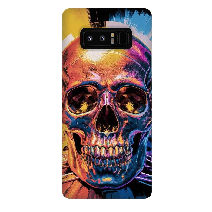 Galaxy Note 8 StrongFit Metallic Skull Painting by JohnnyVillas