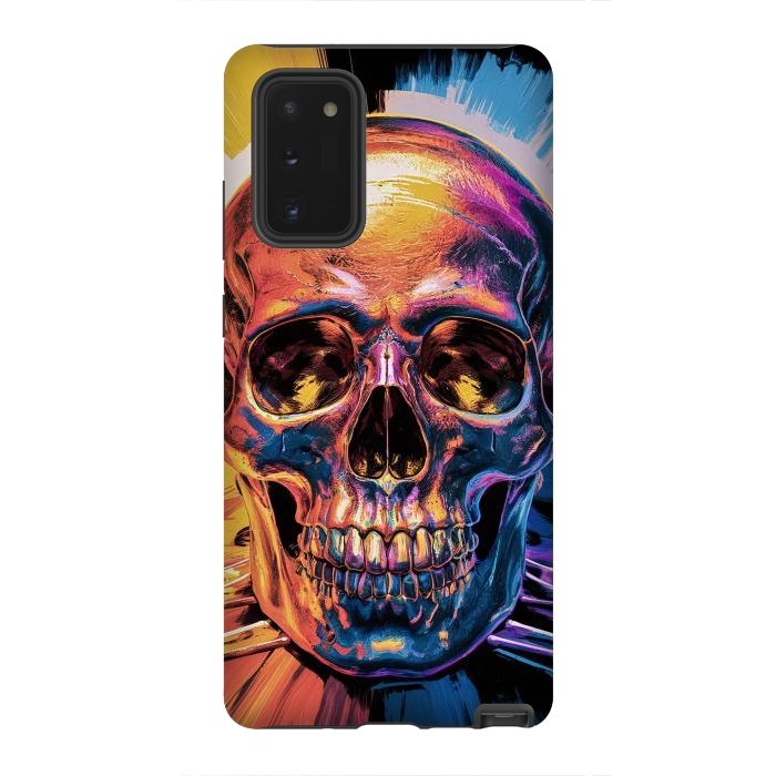 Galaxy Note 20 StrongFit Metallic Skull Painting by JohnnyVillas