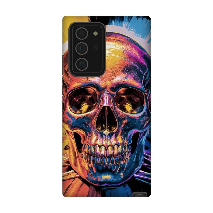 Galaxy Note 20 Ultra StrongFit Metallic Skull Painting by JohnnyVillas