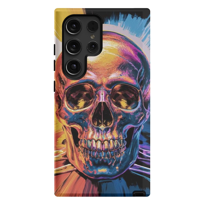 Galaxy S24 Ultra StrongFit Metallic Skull Painting by JohnnyVillas