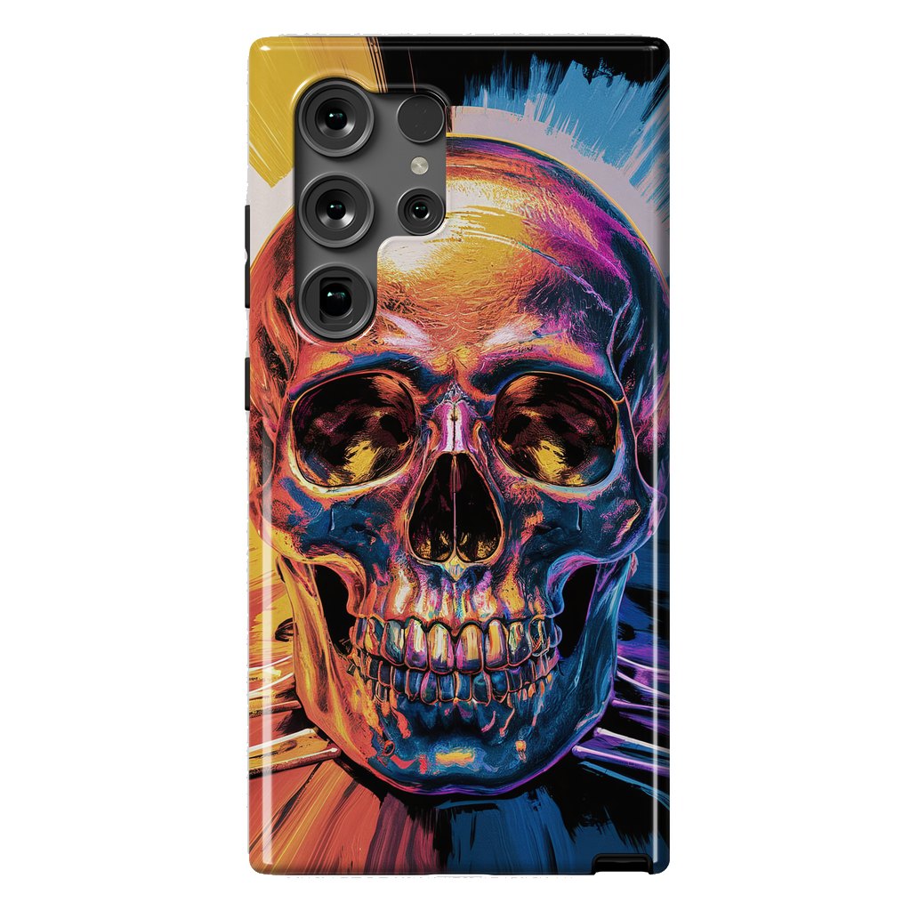 Galaxy S24 Ultra StrongFit Metallic Skull Painting by JohnnyVillas