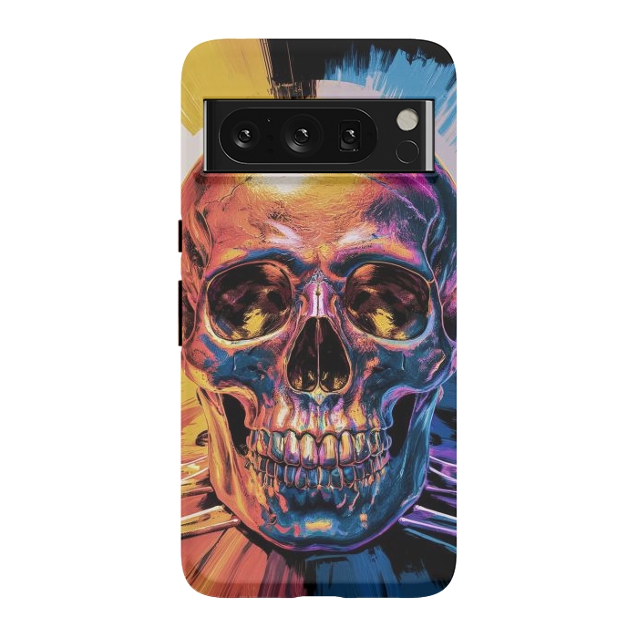 Pixel 8 Pro StrongFit Metallic Skull Painting by JohnnyVillas