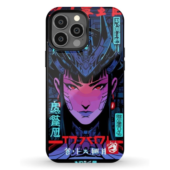 iPhone 13 Pro Max StrongFit Blue Woman Cyborg by LM2Kone