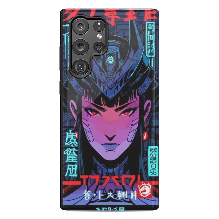 Galaxy S22 Ultra StrongFit Blue Woman Cyborg by LM2Kone