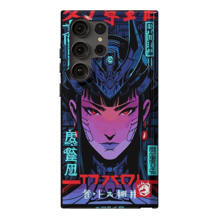 Galaxy S23 Ultra StrongFit Blue Woman Cyborg by LM2Kone