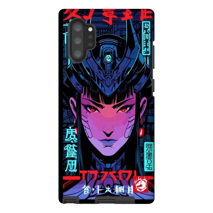 Galaxy Note 10 plus StrongFit Blue Woman Cyborg by LM2Kone