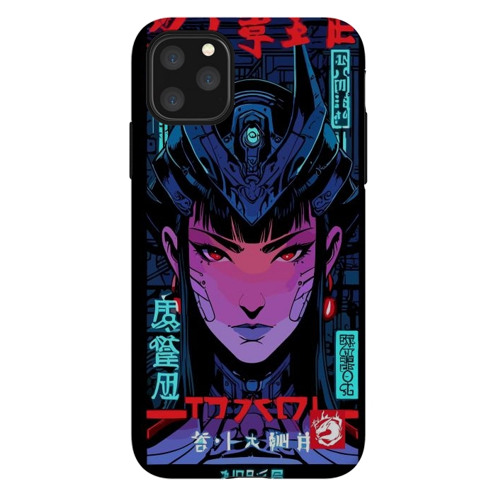 iPhone 11 Pro Max StrongFit Blue Woman Cyborg by LM2Kone