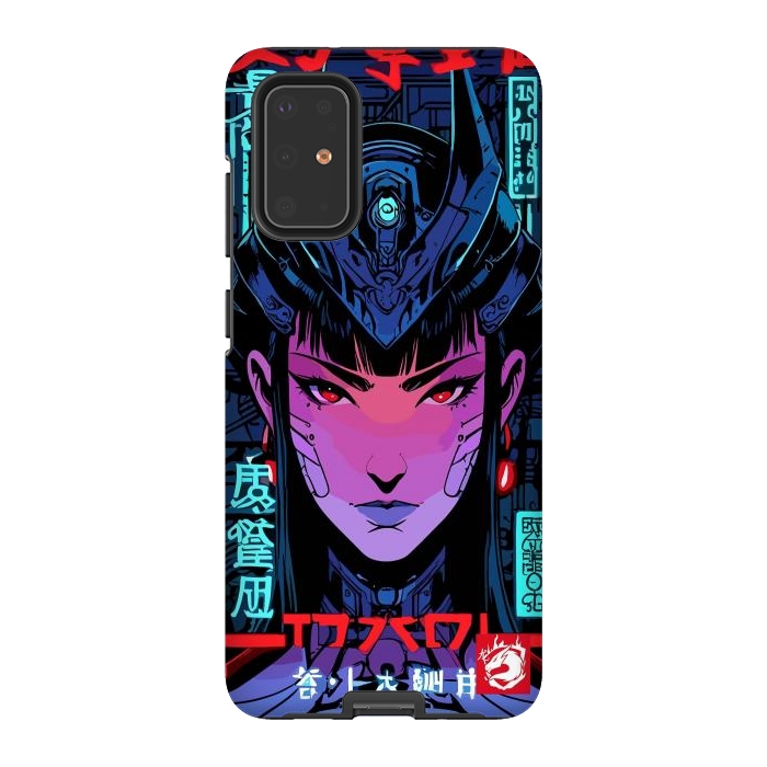 Galaxy S20 Plus StrongFit Blue Woman Cyborg by LM2Kone